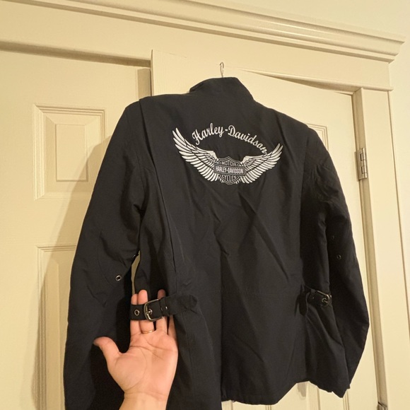Harley Davidson Jacket Ladies Womens Size Medium Black Quilted/Nylon - Picture 2 of 16